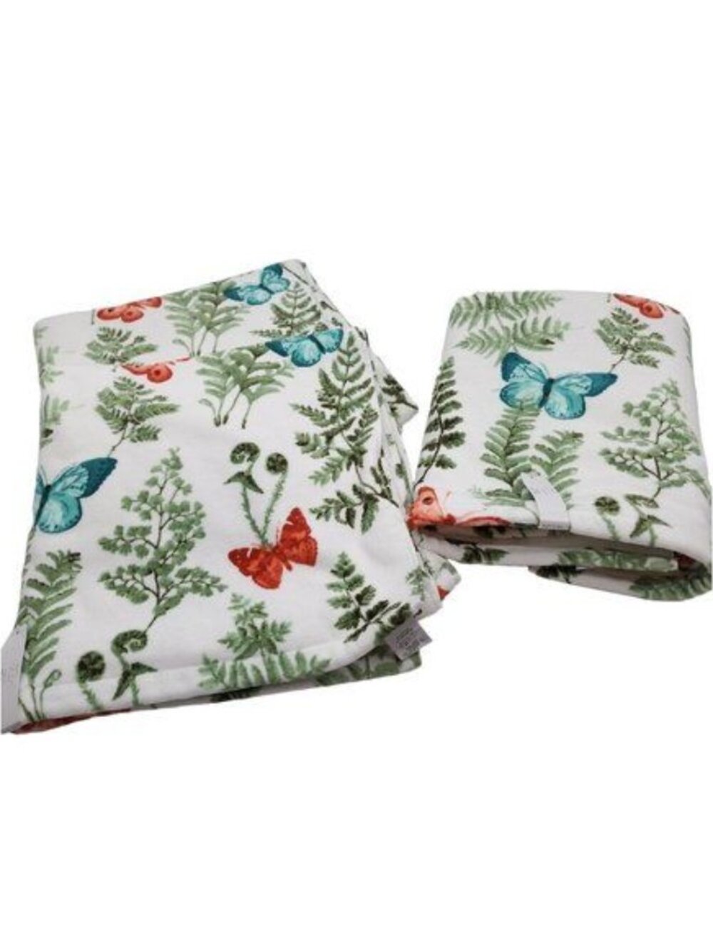 Peri Home Floral Butterfly Bath Towel Set of 2 NWOT